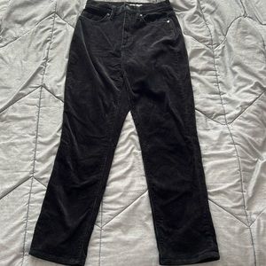 Lands’ End Black Corduroy Women’s Tall High Waisted Pants